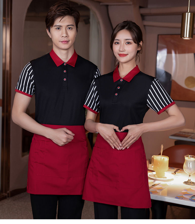 酒店服务员工作服短袖夏装女餐饮火锅饭店咖啡西餐厅t恤工衣