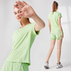 Breathable thin section Yoga suit Short sleeved motion Two piece set T-shirt shorts outdoors run Quick drying suit