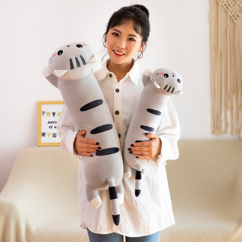 Cross-Border New Arrival Long Cat Pillow Plush Toy Soft Large Sleeping Doll Long Cat Doll Gift