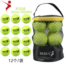 训练网球12个装REGAIL耐打 耐用高弹力网球 优质羊毛呢训练户网球