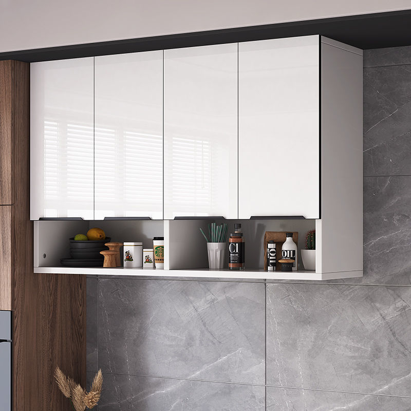 轻奢实木吊柜北欧厨房墙壁柜挂墙式置物柜卫生间储物阳台吊柜