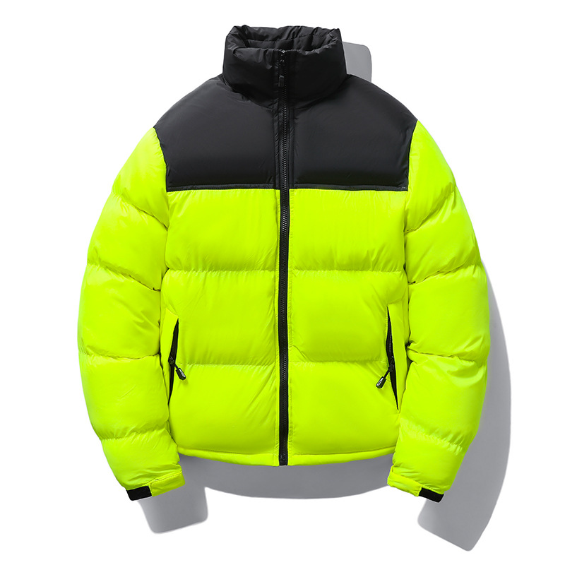 High Quality New Cotton-Padded Coat Men's Winter Coat Men's Color Matching Stand-up Collar down/Cotton-Padded Jacket Thickened Padded Jacket Teenagers Winter Clothes