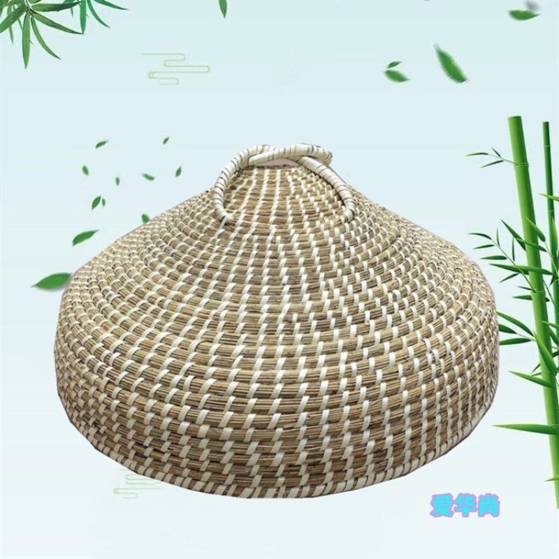 草编芦苇大锅盖草盖子老式笼帽蒸锅盖配件铁锅柴锅铝锅帽法式通用