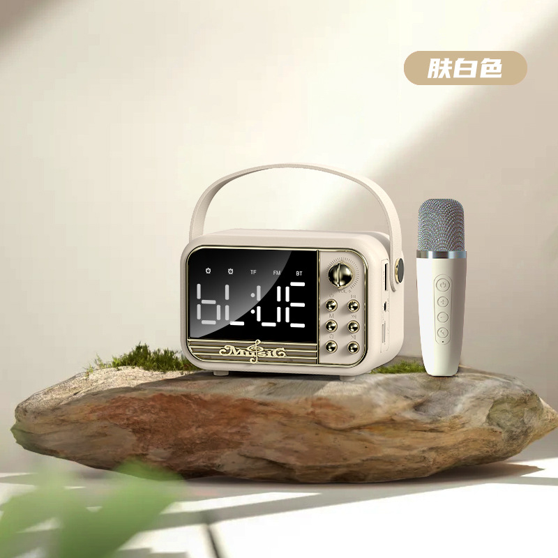 SOURCE Factory Cross-Border Bluetooth Alarm Clock Audio S11 New Portable Retro Style Desk Alarm Clock European Speaker