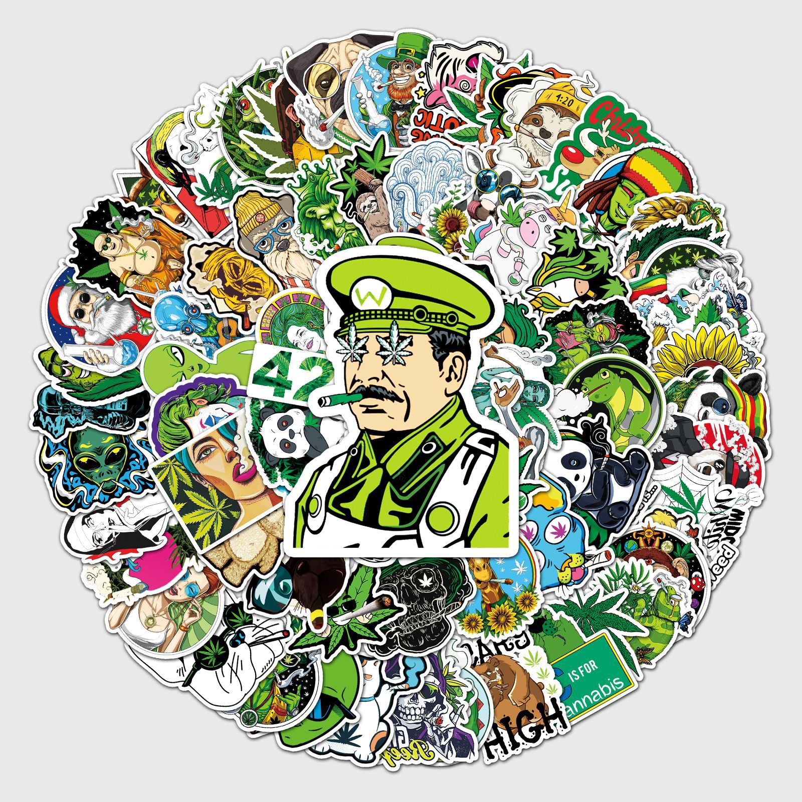 100张鬼灭之刃涂鸦贴纸 卡通跨境日漫笔记本文具盒装饰行李箱贴纸