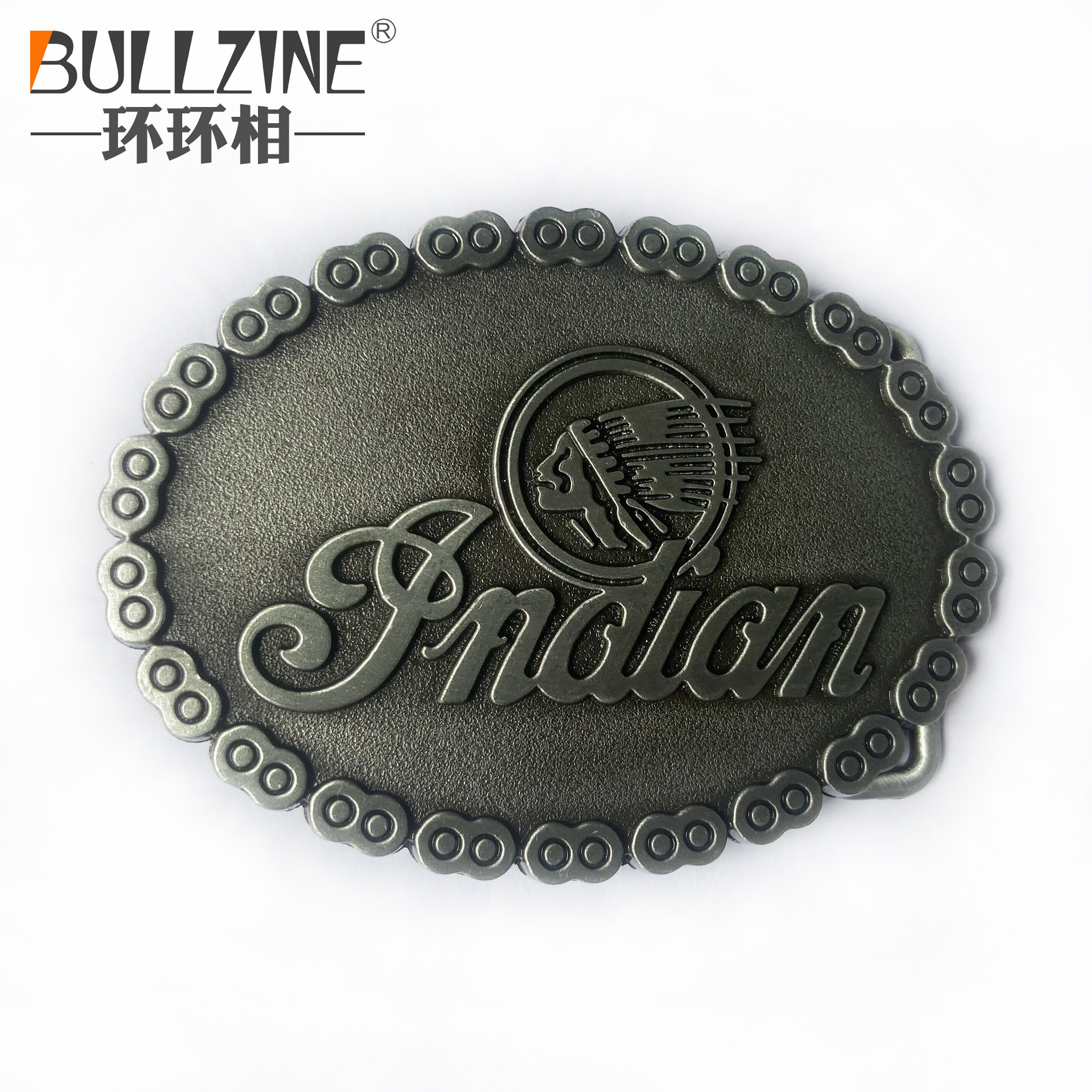 bullzine 锌合金印第安西部牛仔皮带扣03137-1 复古休闲腰带扣