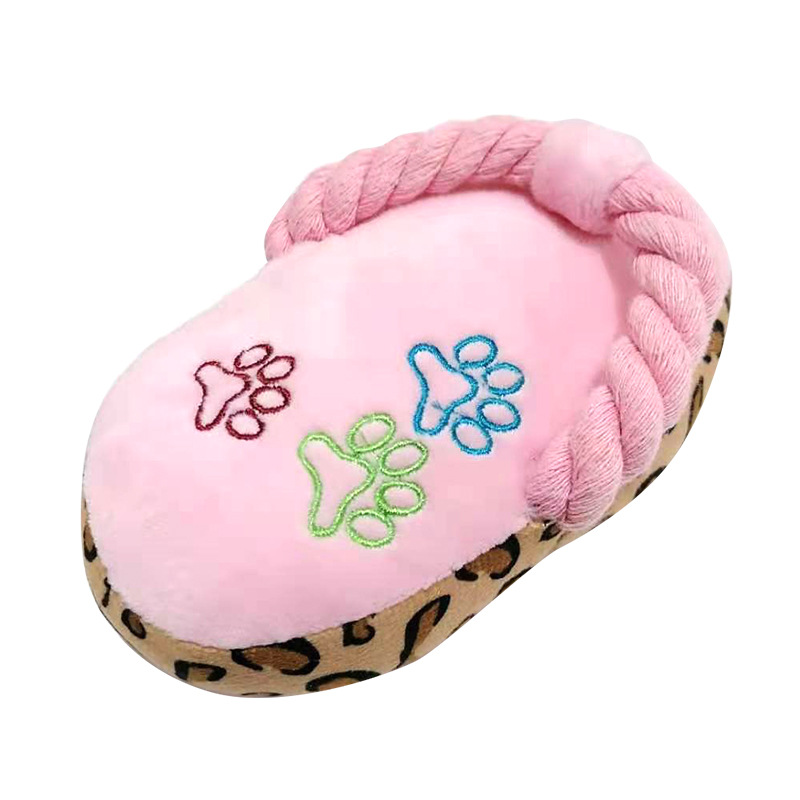 Amazon Pet Toy Plush Sound Slippers Dog Toy Dog Molar Teeth Cleaning Interactive Pet Supplies in Stock