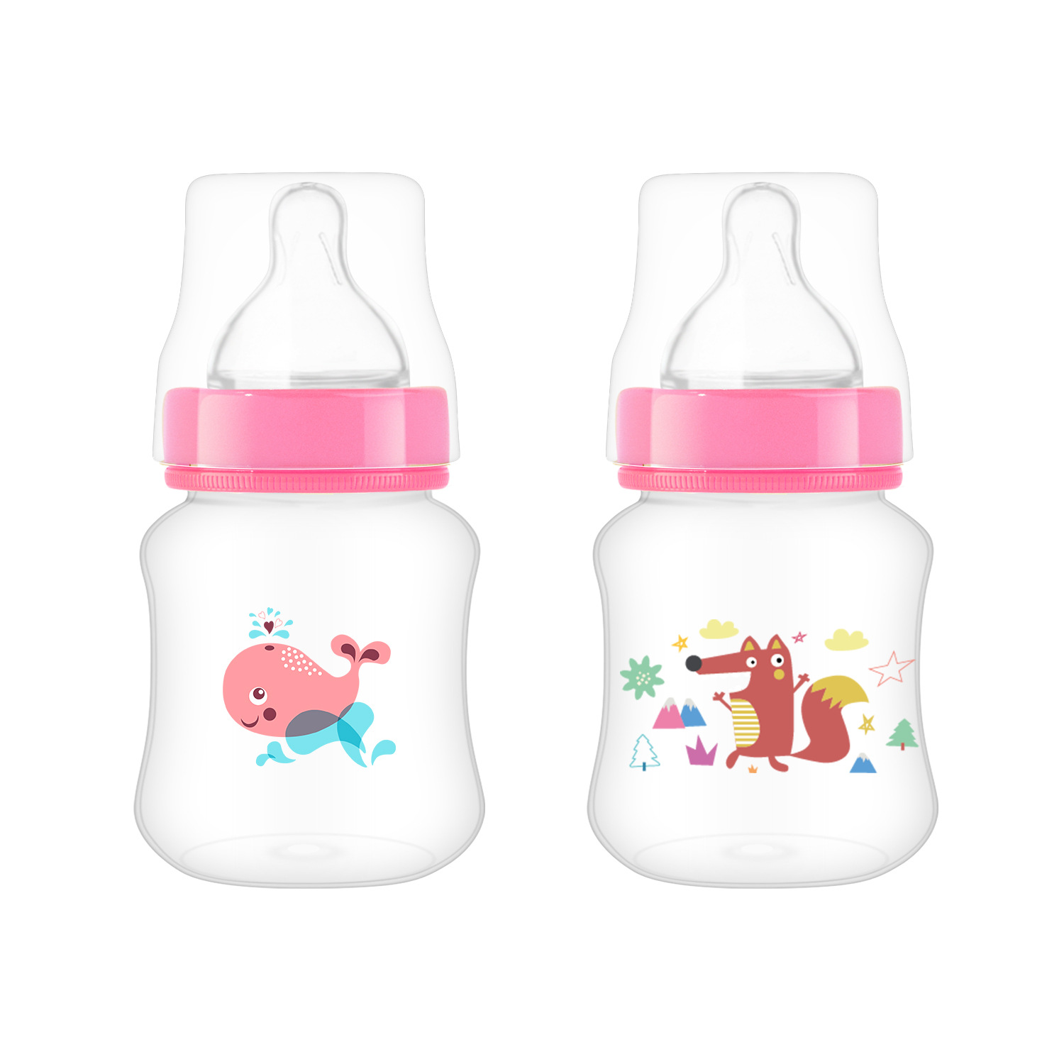 Baby Wide Mouth Pp Feeding Bottle OEM Custom Cartoon Feeding Bottle Plastic Feeding Bottle Custom Wholesale