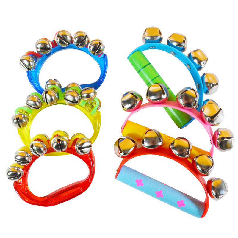 儿童摇铃乐器奥尔夫手铃幼儿园串铃早教音乐节奏打击道具手玲教具