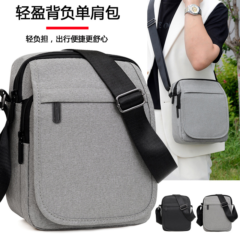 Men's Bag New Large-Capacity Crossbody Bag Business Thickening Multilayer One Shoulder Bag Wear-Resistant Men's Single-Shoulder Backpack Amazon