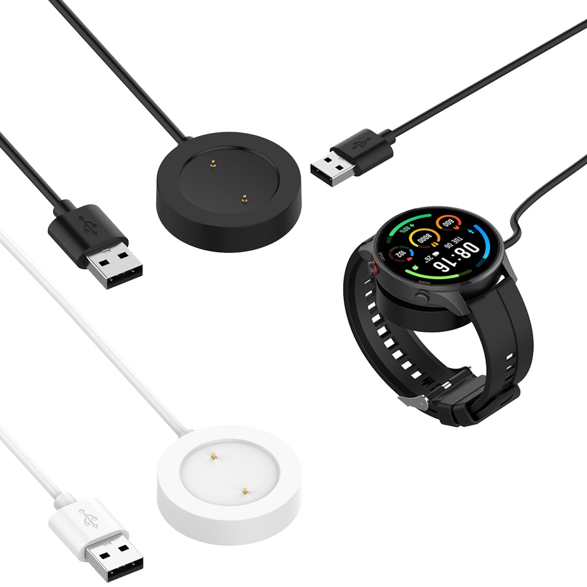 适用于小米手表mi color sport运动版手表充电器 磁吸充电线100cm