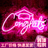 Congrats The neon lights modelling english letter graduation gift party LED luminescence sign Foreign trade Amazon