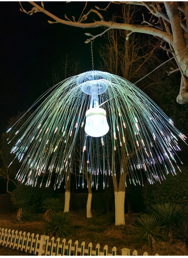 双层光纤水母灯七彩闪灯满天星户外景观灯广场公园景区工程亮化灯