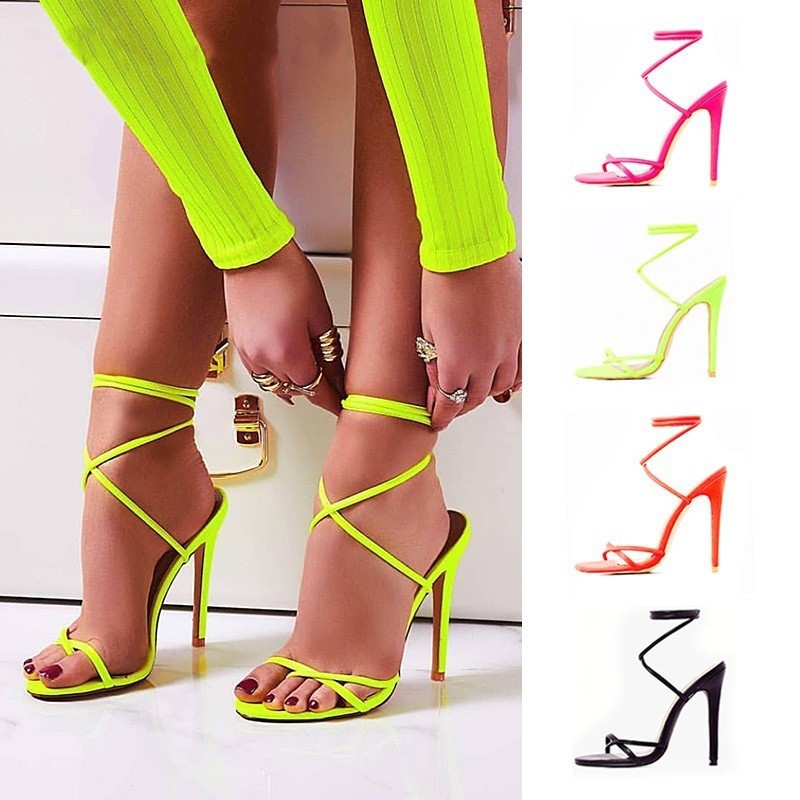 现货款春夏季新款花朵鱼嘴坡跟凉鞋外贸大码绑带厚底高跟时装凉鞋