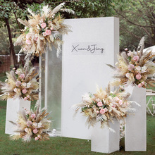 高端婚礼布置花点缀花排花路引花干芦苇花艺活动套装橱窗美陈道具