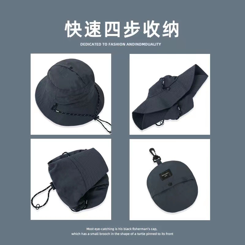 Storage Hat Couple Bucket Hat Outdoor Men's Alpine Cap Summer Fishing Sun Protection Hat Breathable Sun Hat