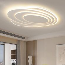 客厅主灯椭圆形灯具极简艺术大厅顶灯现代简约设计感智能吸顶灯