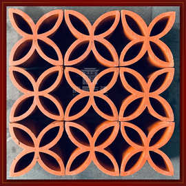 厦门古厝陶瓷古建花窗清水砖花格闽南仿古隔断镂空围墙花红窗装饰