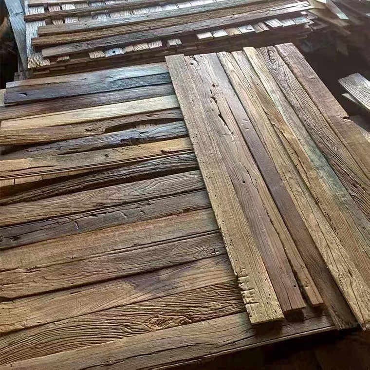 中式家具板子家用楼梯踏步板民宿风复古怀旧装修板材老榆木旧木板