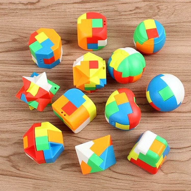 益智拼装球学生拆装解锁钥匙扣塑料孔明锁早教儿童玩具成人减压