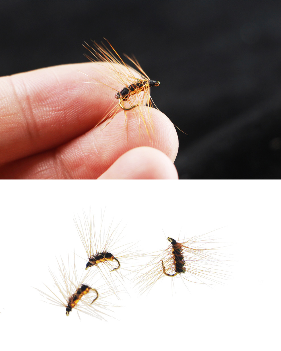 格里菲斯飞蝇钩 马口翘嘴桃花鱼微物飞蝇饵 微物路亚白条飞蚊钩