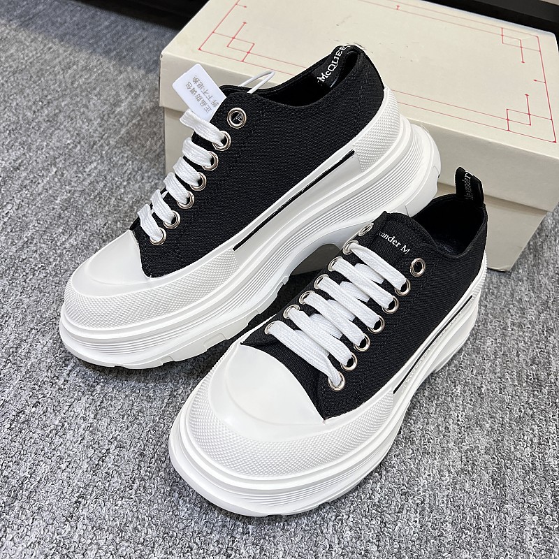 麦昆帆布鞋纯原版本松糕底系带休闲老爹鞋男女情侣运动二代小白鞋