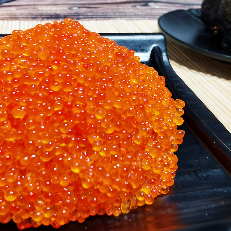 红蟹籽华昌中粒飞鱼籽红鱼子蟹子寿司红鱼籽速冻调味红鱼籽1