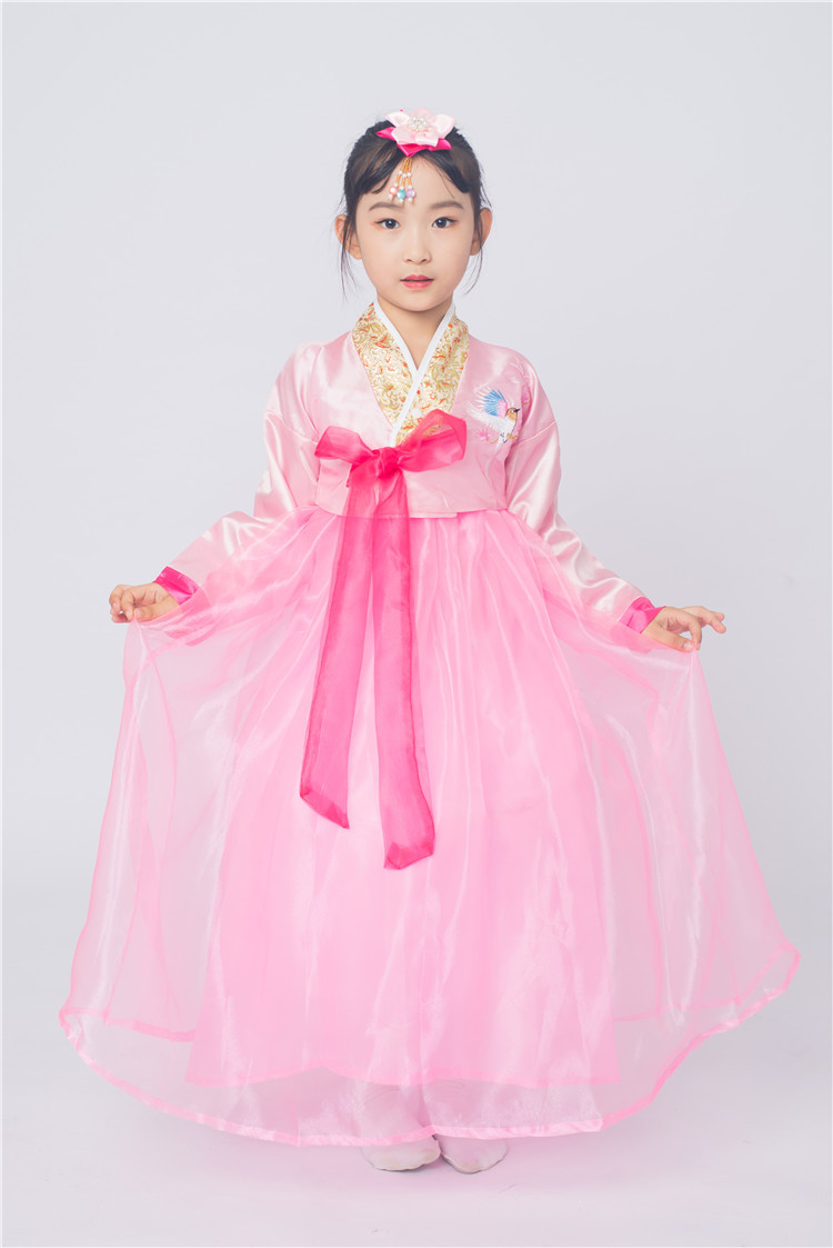 韩国儿童韩服礼服公主裙民族朝鲜族服装古装演出服女童舞台表演服