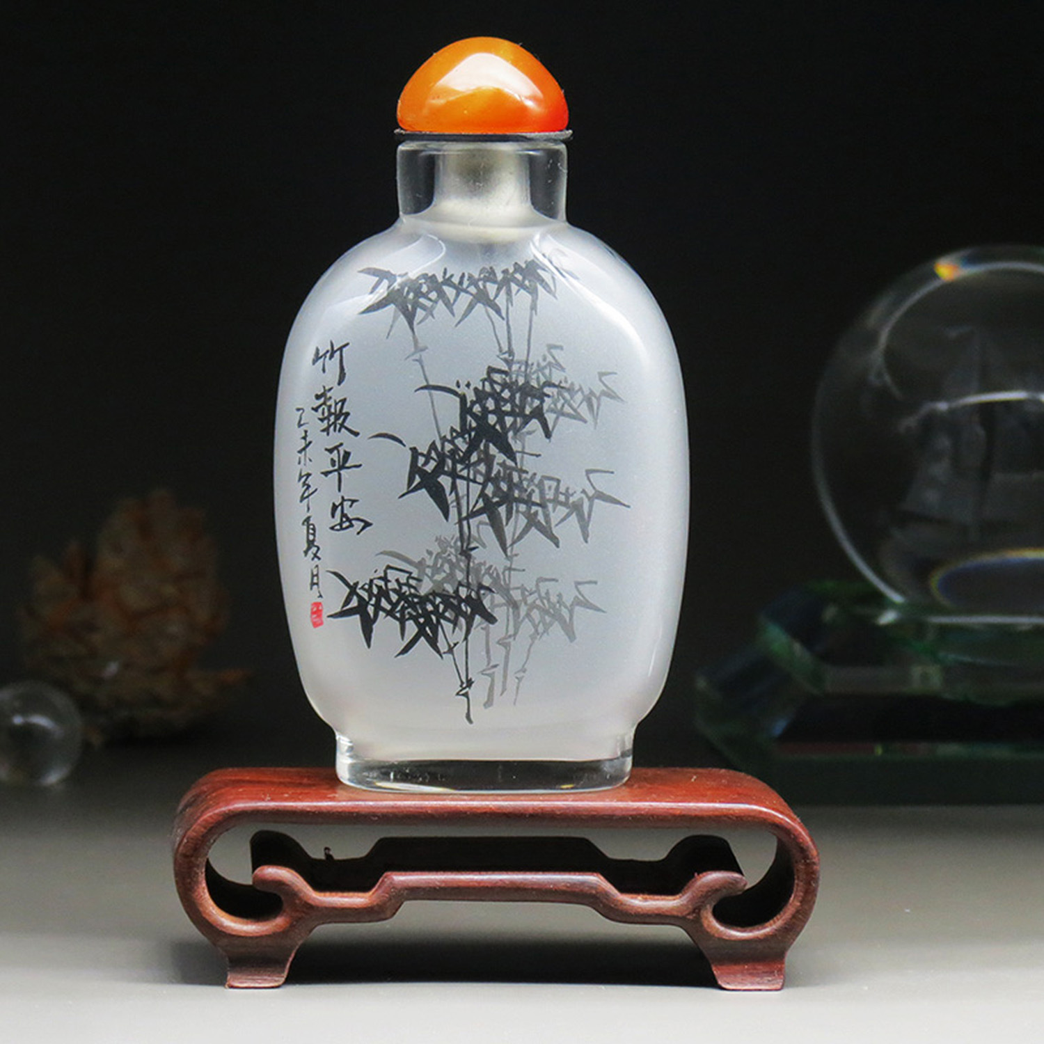 精艺斋内画鼻烟壶 多图 特色工艺品 商务礼品中国风鼻烟瓶批发