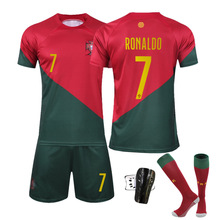 22-23款世界杯正确版葡萄牙主场7号C罗配新袜儿童成人足球服套装
