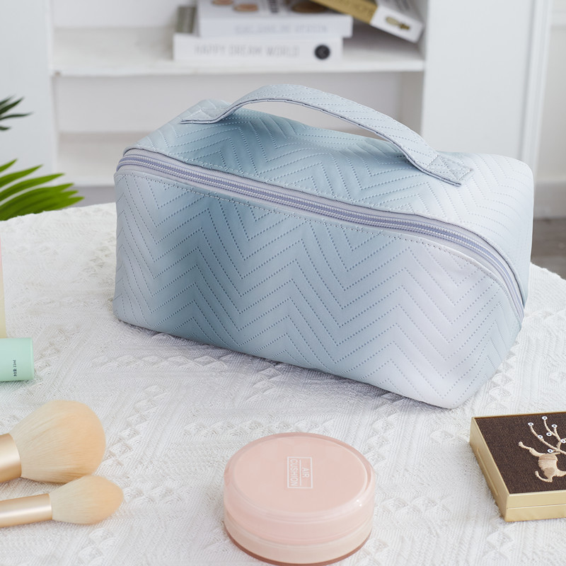 New Pu Cosmetic Bag Large Capacity High Sense Portable Travel Cosmetics Storage Bag Household Pillows Wash Bag