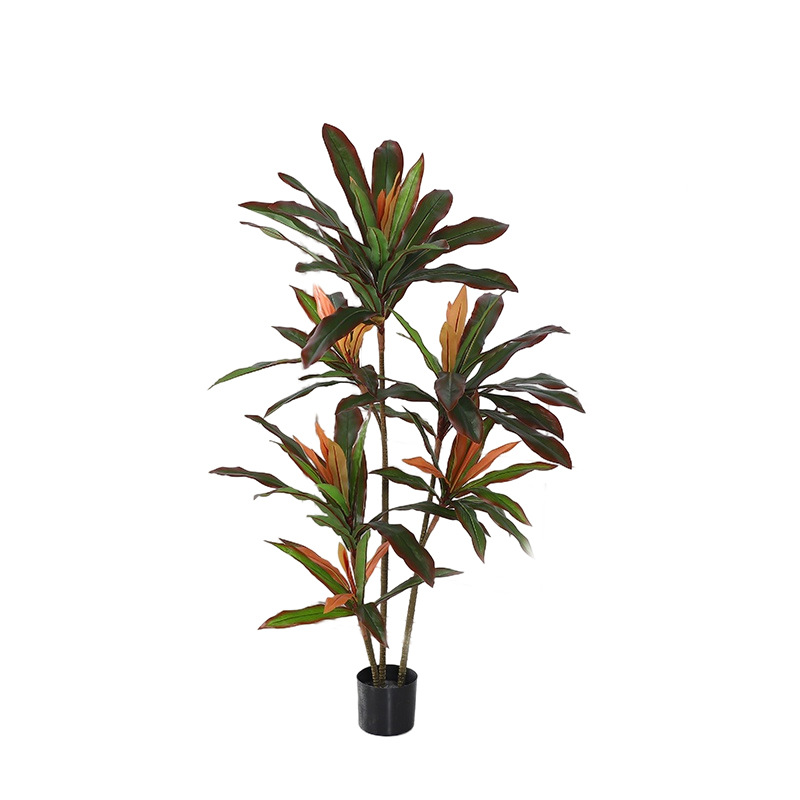 artificial flower artificial plant Nordic Simulation Red Iron Tree Pot Fake Trees Green Plant Large Wholesale Indoor and Outdoor Floor Plant Bonsai Decoration Ornaments