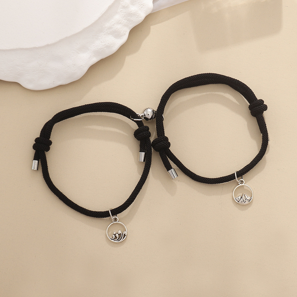 Cross-Border New Arrival Love Oath Magnet Suction Couple Bracelet a Pair of Male and Female Students Woven Hand Strap