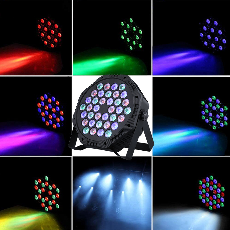 36 Single Color Full Color LED PAR Light Dance Room Colorful Light Dance Room Ambience Light Wedding Performance Fill Light Stage Lights