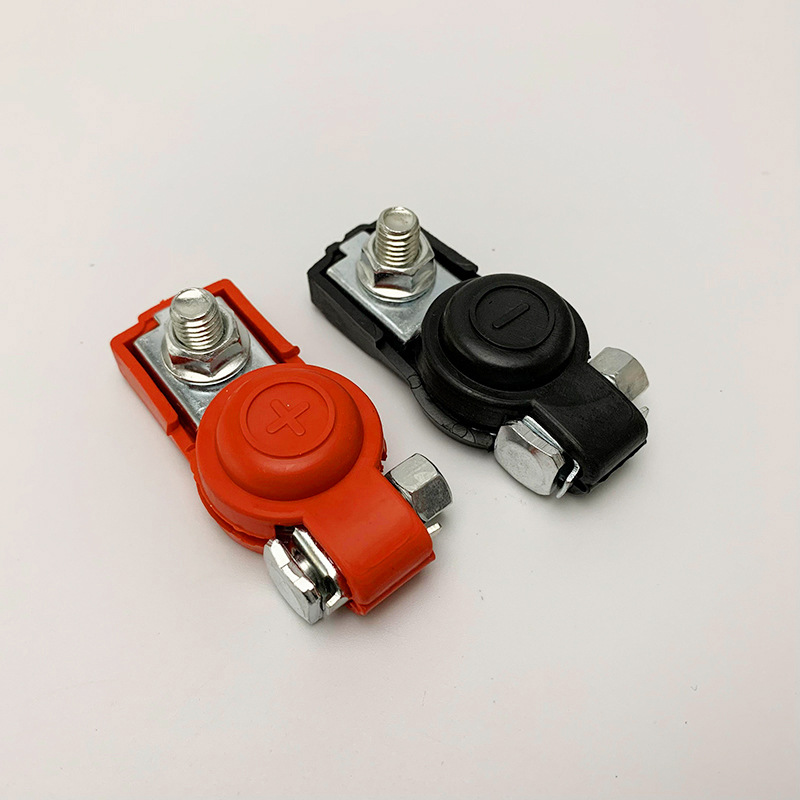 大号汽车电瓶桩头接头电瓶夹铜桩头电瓶卡子正负红黑接头保护盖