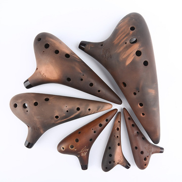 紫砂陶笛12孔中音ac专业演奏bc af agscsfsg七件套乐器厂家批发