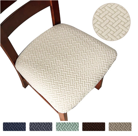 [Elxi] Four Seasons Universal Long Grid Chair Cover for Home Use and Restaurants Universal Waterproof Chair Cover Solid Wood Chair Anti-Scratching