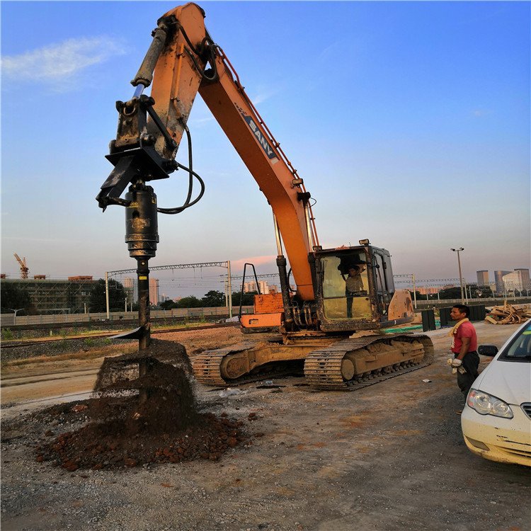 挖机螺旋旋挖钻 液压螺旋钻孔机 挖掘机钻孔机 挖机打桩机 现货包