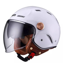 摩托车骑行头盔半盔四分之三盔四季通用男女士双镜片机车冬季越野