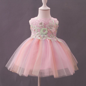 儿童礼服公主裙周岁新生儿婴儿满月宝宝女童蕾丝连衣裙百日拍照服