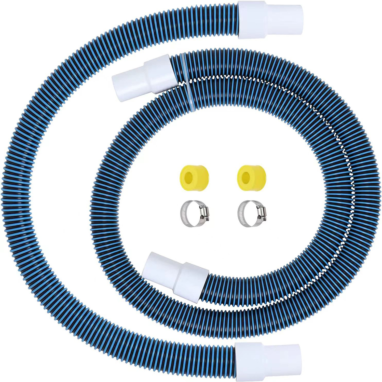 泳池管泳池排水管泳池过滤器软管eva双色管带2接头卡箍生料带