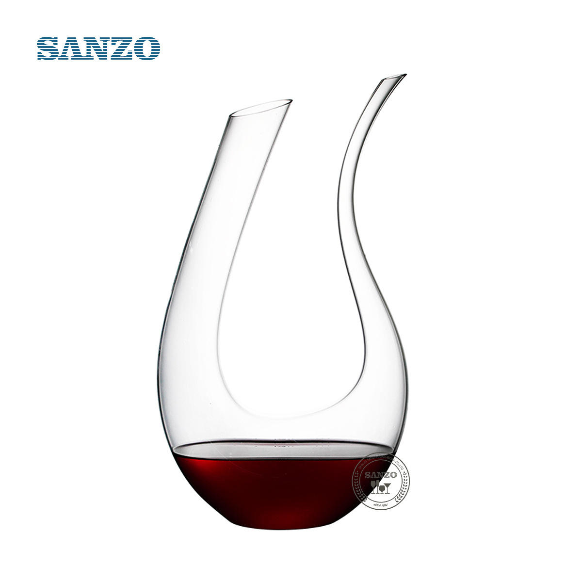 家用红酒醒酒器 玻璃小号水晶竖琴u型壶个性天鹅形分酒器大众创意-询