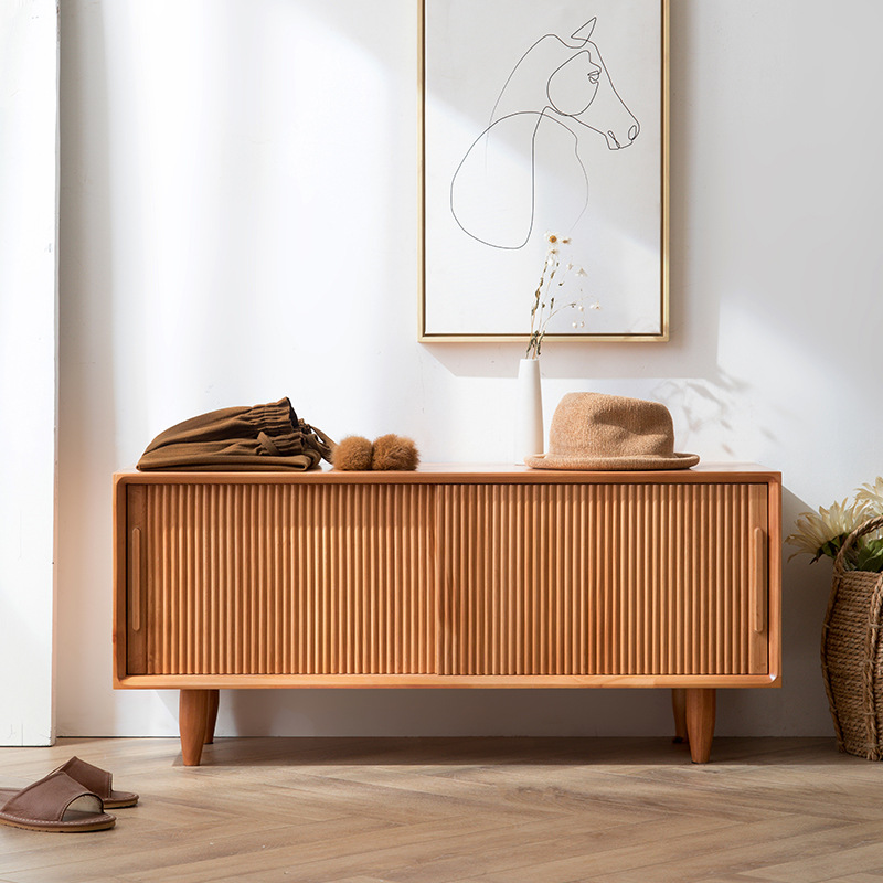 北欧实木换鞋凳家用门口进门穿鞋凳入户鞋架日式换鞋柜收纳一体