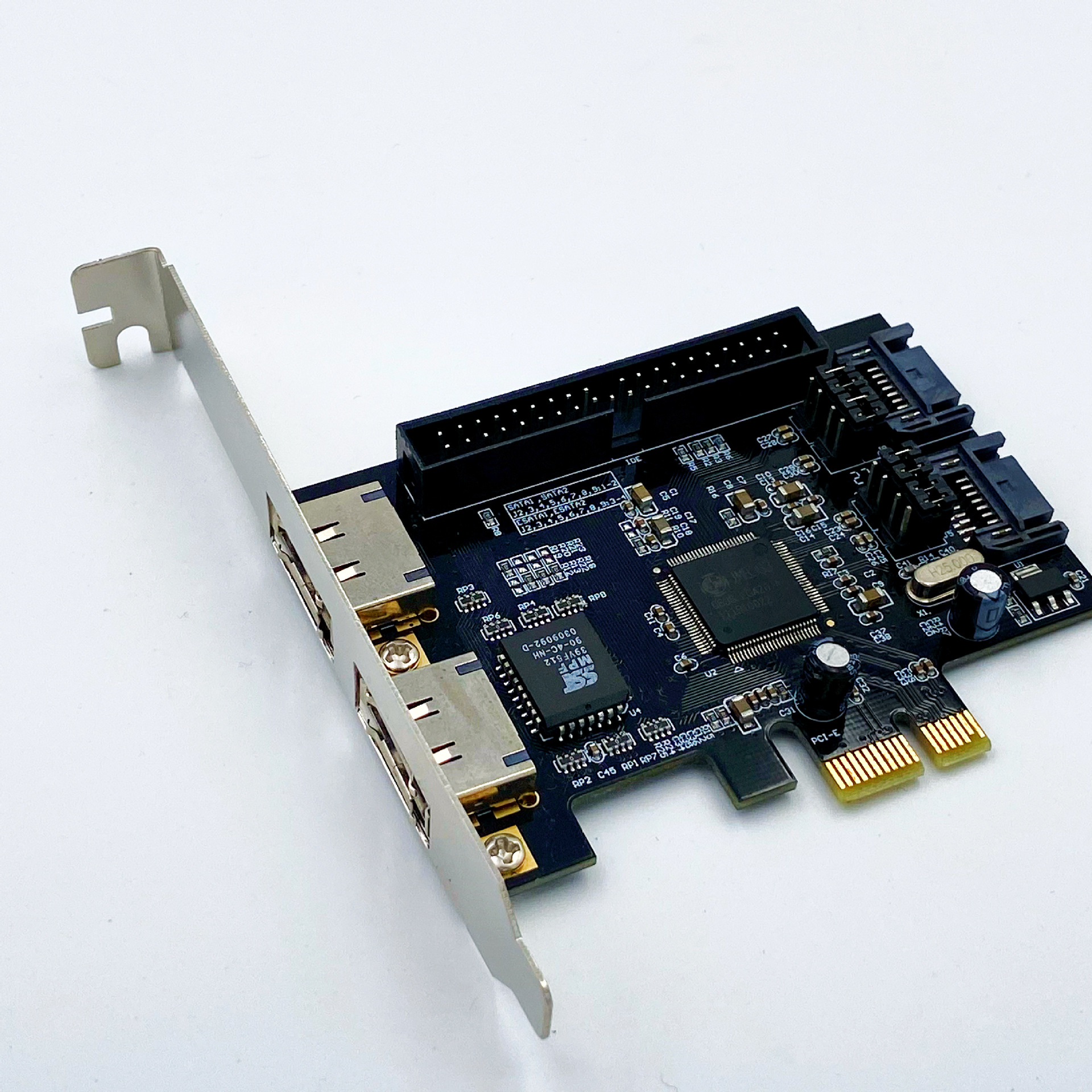 pcie转sata pcie转ide pci-e转2sata ide jmb363 磁盘阵列卡