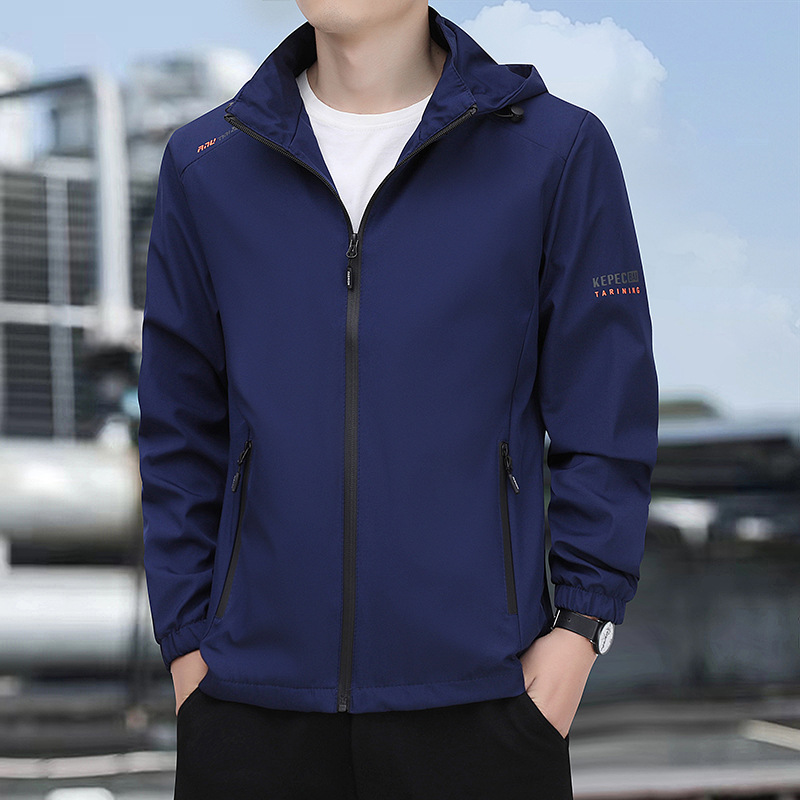 Coat Men's 2023 Spring New Simple Casual Jacket Men's Trendy Korean Jacket Men's Young Students