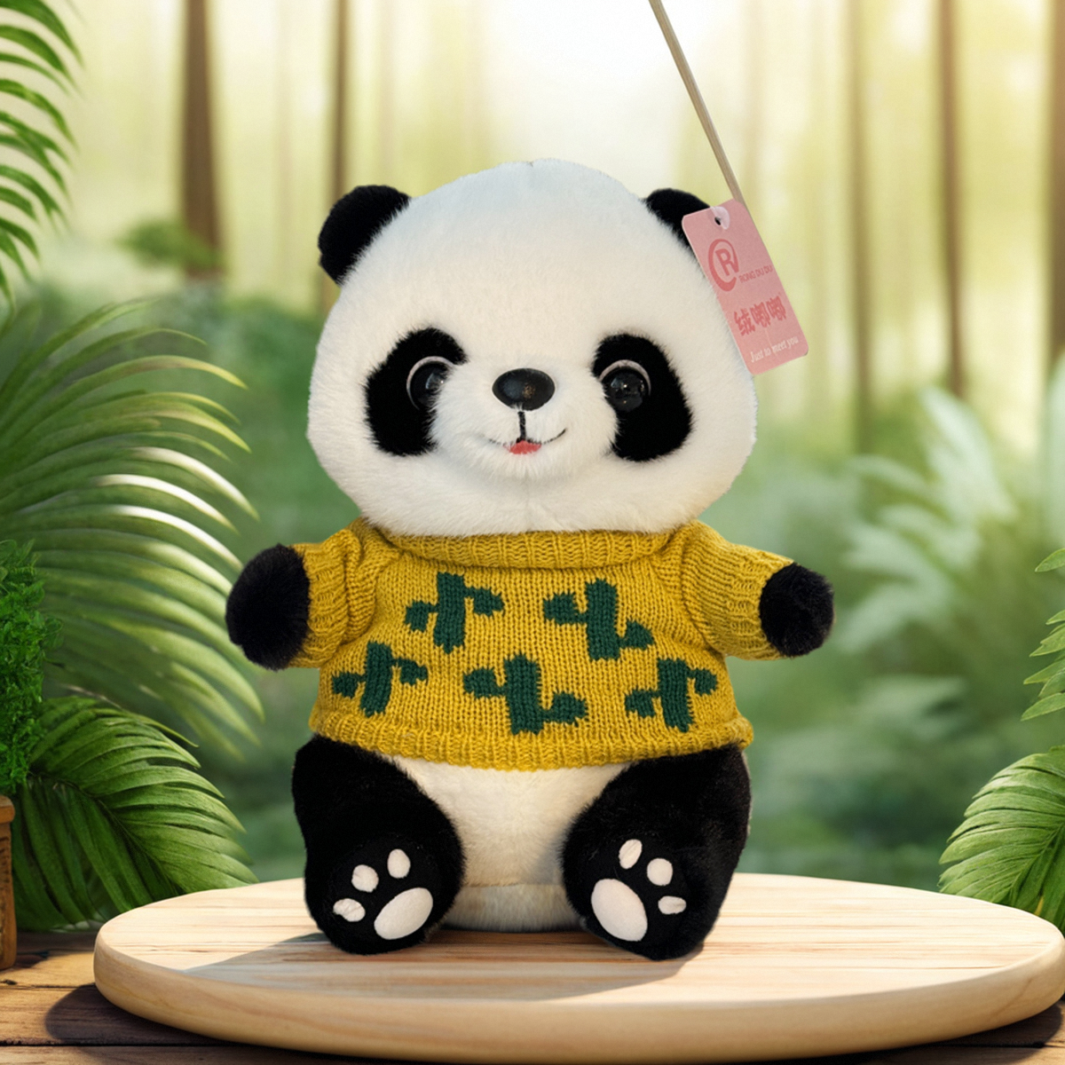 小熊猫玩偶公仔花花毛绒玩具布娃娃男女孩六一儿童节生日礼物