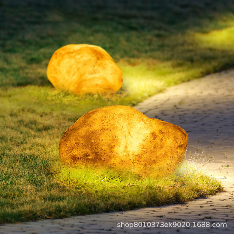 公园石头草坪灯