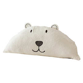 批发ins羊羔绒靠垫靠枕儿童可爱宝宝绒大靠背卧室沙发抱枕床靠可