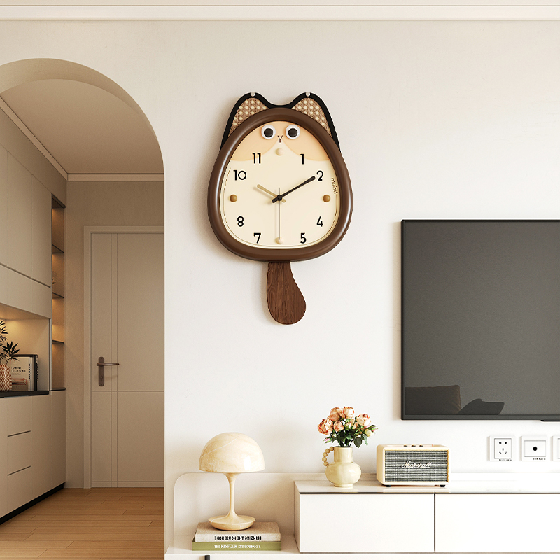 免打孔钟表挂钟客厅2024新款网红创意时钟家用现代简约时尚挂墙表