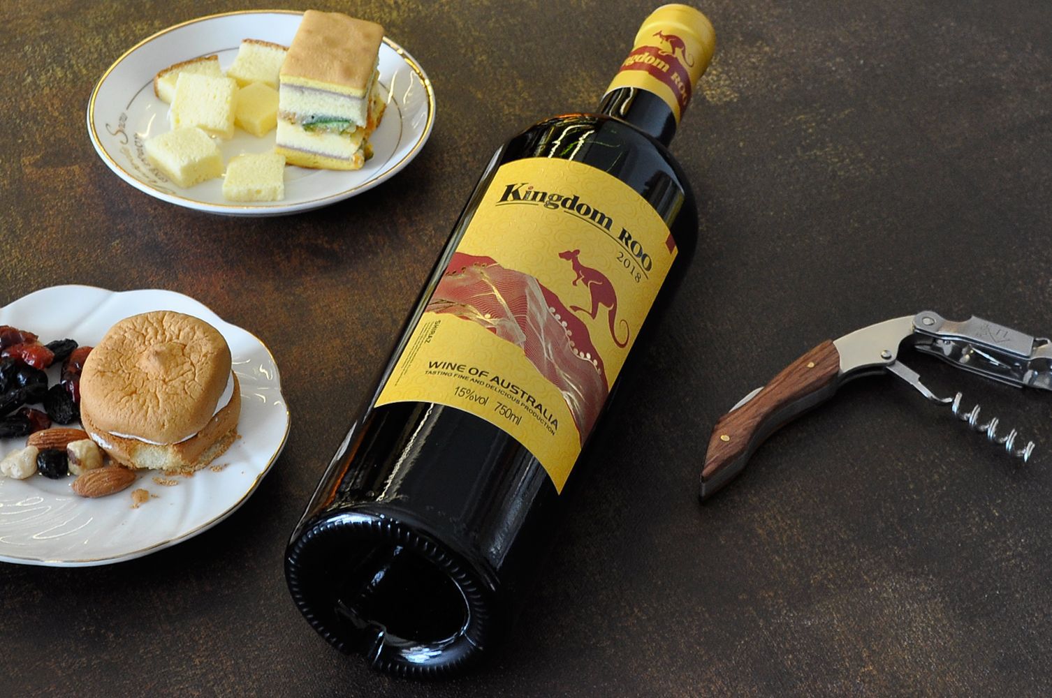 澳洲袋鼠红酒 进口西拉干红葡萄酒 15度750ml 新品 黄标袋鼠 金色